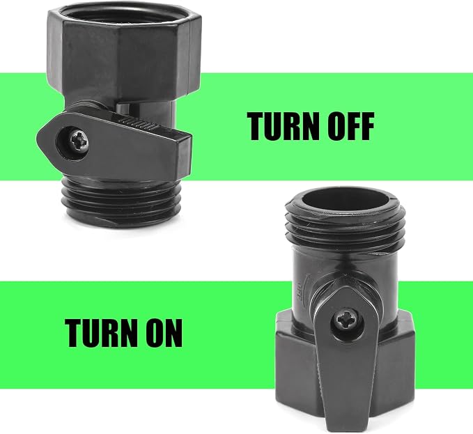 12 Pack Garden Hose Shut Off Valve - 3/4" Plastic Hose Connector Water Shut Off Valve Hose Shutoff Valve | Plastic Hose Connector Water Shut Off Valve Hose Shutoff Valve