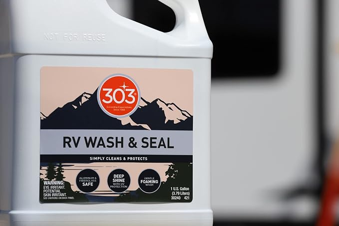 303 RV Wash & Seal, 1 Gallon | pH-neutral wash that cleans, shines, and leaves a streak-free finish on RVs and campers.