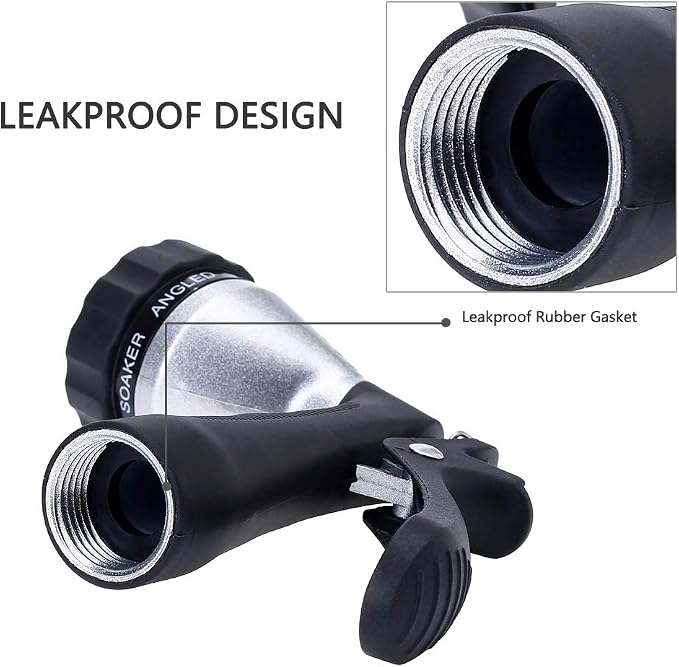 Water Hose Nozzle Spray Nozzle, Metal Garden Hose Nozzle with Adjustable Spray Patterns, Perfect for Watering Plants, Washing Cars and Showering Pets
