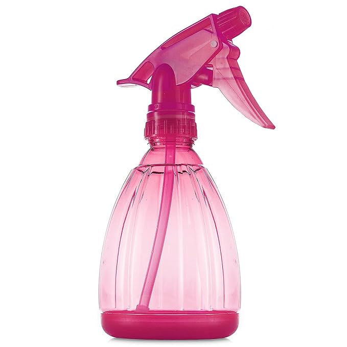 1-Piece 12oz Empty Spray Bottles for Cleaning, Spray Bottle for Hair, Plant Mister, BBQ Spritzer - Squirt Bottles for Liquids, Water Sprayer - Pink Squirt Bottle, Water Mister - BPA-Free