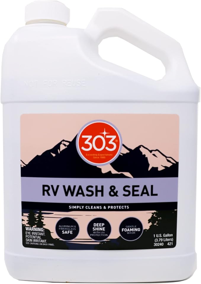 303 RV Wash & Seal, 1 Gallon | pH-neutral wash that cleans, shines, and leaves a streak-free finish on RVs and campers.