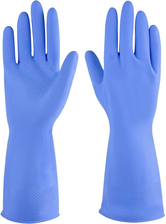 Rubber cleaning gloves 3 or 6 Pairs for Household,Reuseable dishwashing gloves for Kitchen.