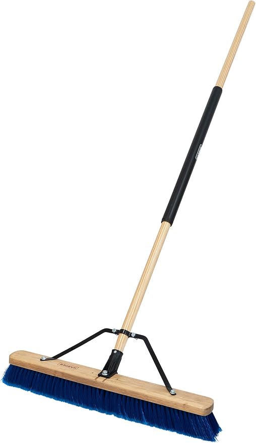 Harper 20201044 24 in. Indoor/Outdoor Dry All-Purpose Push Broom with Dual Bristles, for Dust, Gravel, Debris