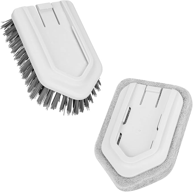 Scouring Pad Bristles Brush Refill Fit Lalafancy Bathtub Cleaning Brush | Scrubber Brush Replacement Refills, Scrubber Sponge Refills, Non-Scratch Pads for Bathtub, Tile, Sink, Shower Wall & Floor
