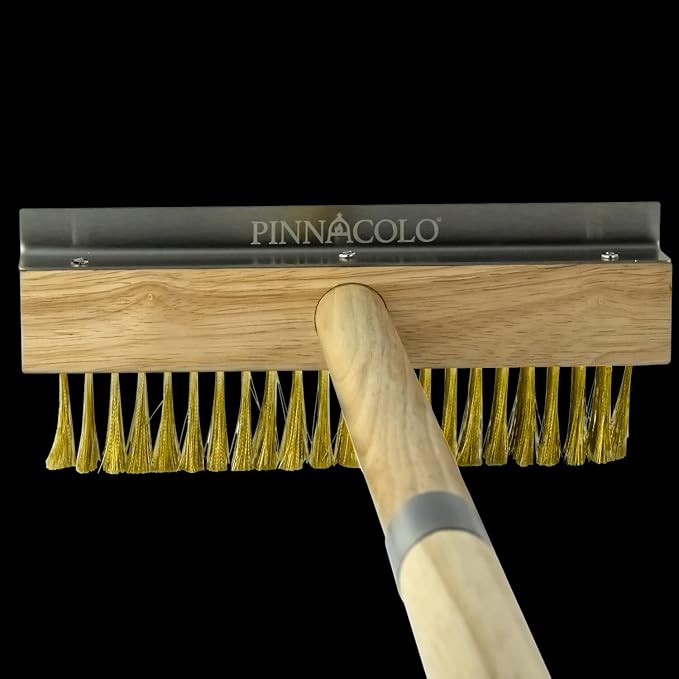Heavy Duty Wooden Broom with Wire Bristle Brush | Heavy duty wooden broom with wire bristle brush, durable cleaning tool for indoor & outdoor use on patio, garage & kitchen