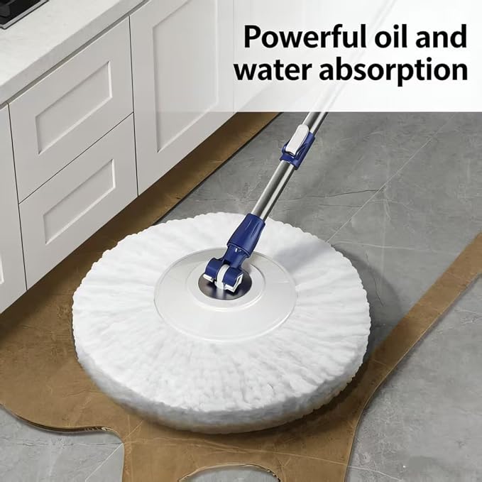 Spin Mop and Bucket Set | Hands Free Wringer System, Multi Surface Floor Cleaning Mop for Hardwood, Tile, and Vinyl Floors