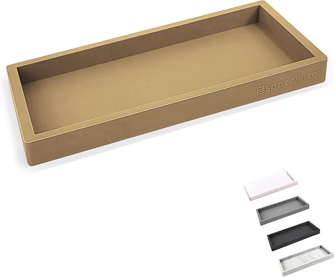 Spacewiser Countertop & Vanity Silicone Tray - Small 7.7" Kitchen Soap Tray | Kitchen Sink Soap Tray, Dish Soap Tray for Kitchen Counter, Bathroom Tray, Silicone Soap Dispenser Tray & Sponge Holder
