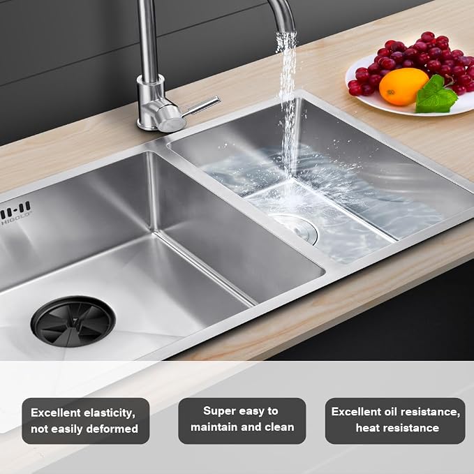 Sink Baffle 3 3/8" QCB-AM Replacement for InSinkErator Evolution Series, Garbage Disposal Splash Guards Removable Quiet Collar Drain Plugs, Garbage Disposer Accessories