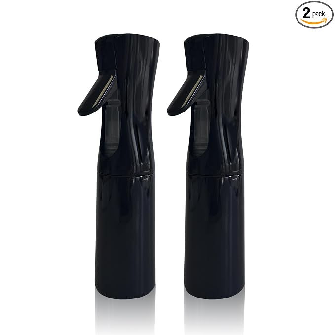 Spray Bottle for Hair Continuous Ultra Fine Mist (300ml) 360° Multi Spray Bottle for Plants, Cleaning, Skin Care Leakproof & Durable 2 Pack