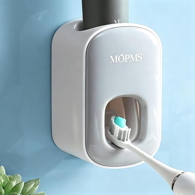 MOPMS Automatic Toothpaste Dispenser Wall Mounted for Kids and Adult 1Pcs | Automatic Toothpaste Squeezer Holder for Bathrooms