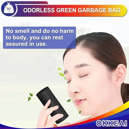 OKKEAI Small Garbage Bags 5L for Bathroom Bins, Mini Trash Bags | Waste Basket Liners Fit Small Waste, Ideal for Daily Household Disposal