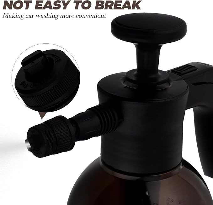 2l Handheld Foam Pump Sprayer for Car Cleaning and Garden Use, Manual Pressurized Plastic Bottle with Extended Use and Pressure Foam Technology, for Watering Plants and Car