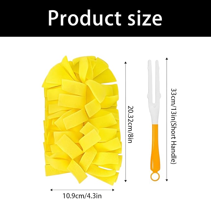 Washable Dusting Set Complete Rotation for Every Marks Needs on Surfaces Floors Household Supplies