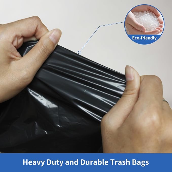 33gal Black Trash Bags,30ct 80x100cm Tear Resistant Tasteless | Kitchen Tall Reinforced Leakproof Garbage Bags