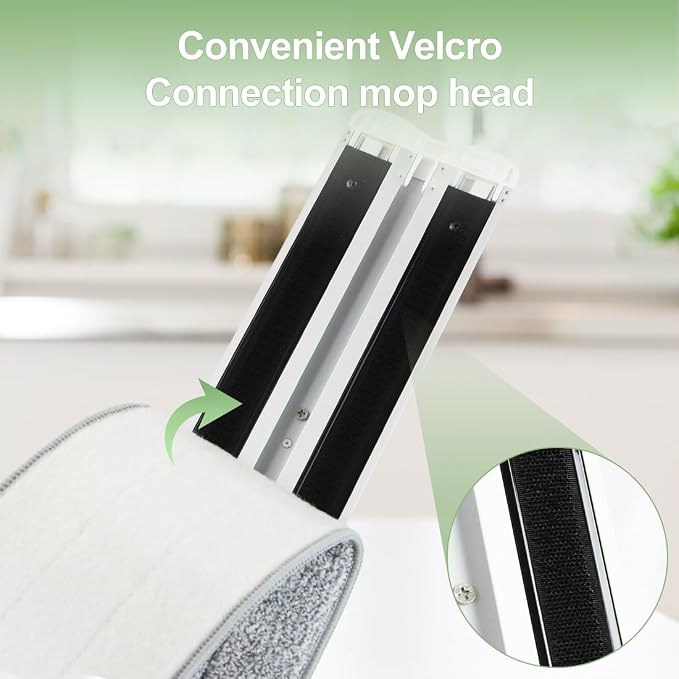 CQT 18" Commercial Flat Microfiber Floor Mop Cleaning System with 4 Washable Pads Cleaner for Home Cleaning