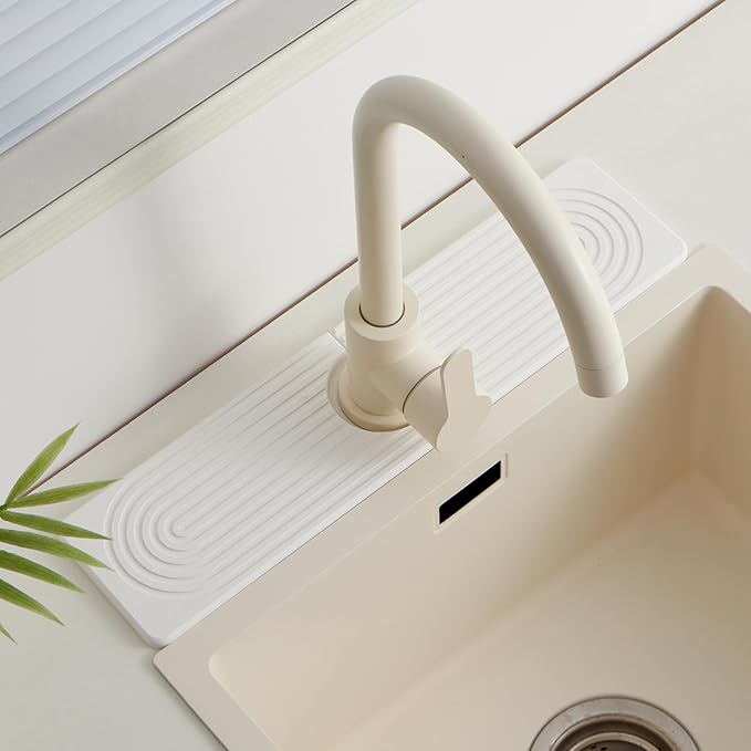 Diatomite Kitchen Faucet Mat 20in Water Absorbing Stone Tray for Sink | Sink Splash Guard Water Absorbing Stone Tray for Sink, Counter Protector Matt for Kitchen & Bathroom