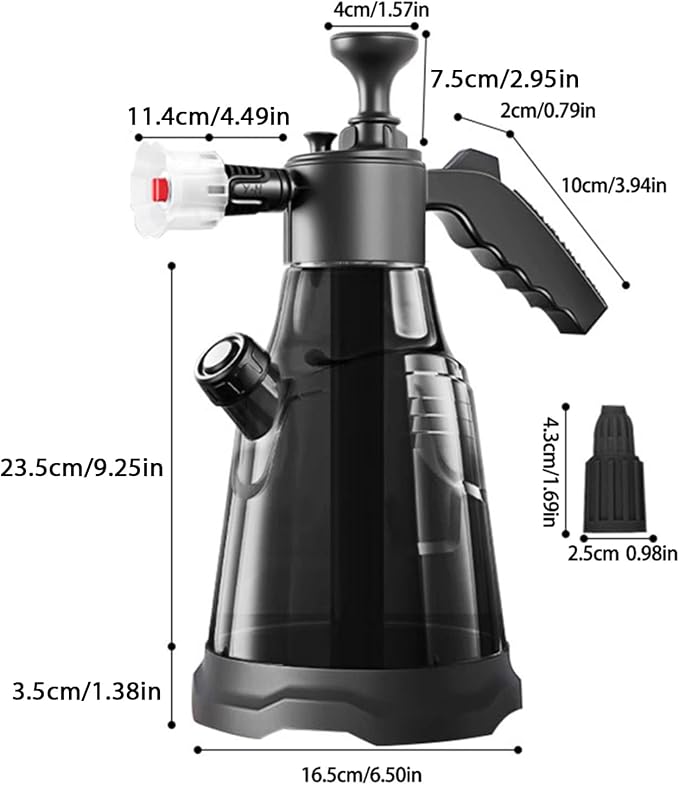 2Liters Hand Pumps Foam Sprayer Pneumatic Washer Snow High Pressure Car Wash Spray Bottle for Garden Hand Pressurized Soap Sprayer Manual Cannons Car Wash