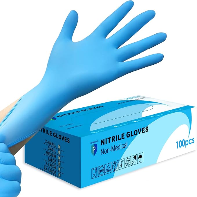 Nitrile Disposable Gloves,4mil-100 Count,Gloves Disposable Latex Free,Powder Free for Cooking,Household,Food safe