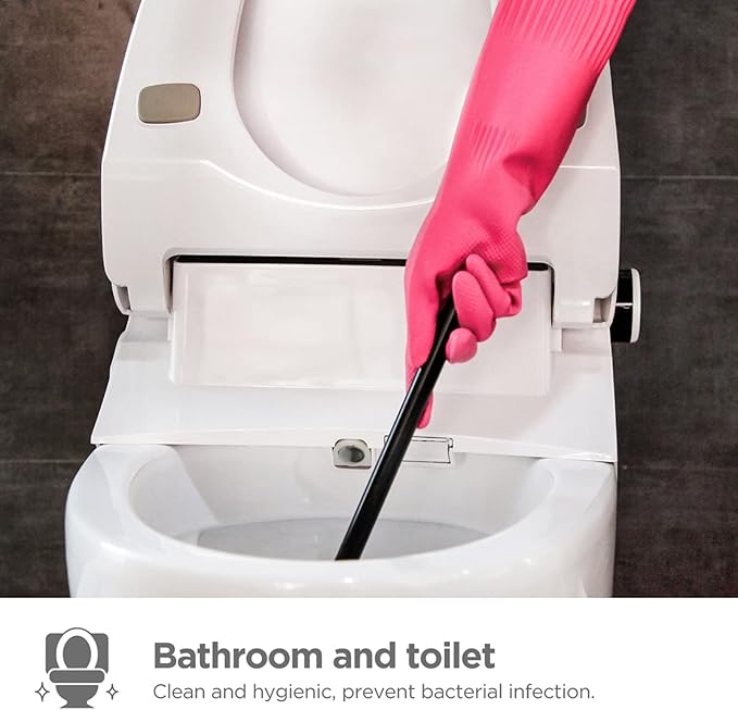 Dishwashing gloves 2 Pairs for kitchen,Rubber cleaning gloves,Long dish gloves reuseable.