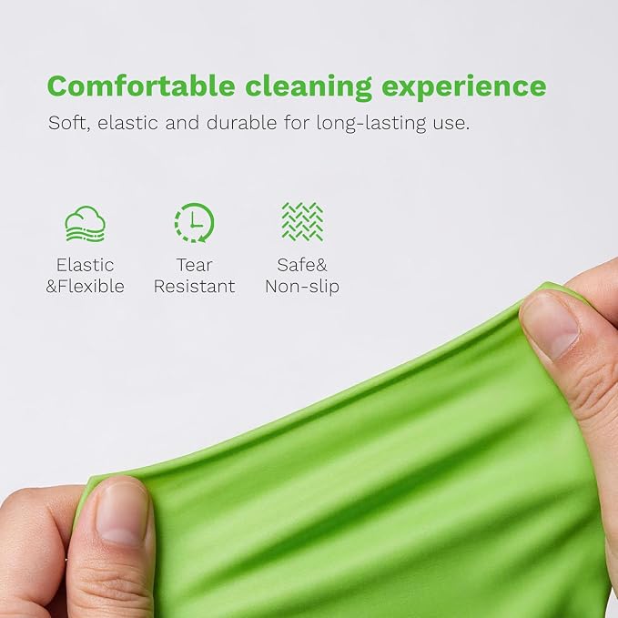 Nitrile Rubber Cleaning Gloves, 3 pairs of reusable kitchen gloves, ideal for dishwashing and household cleaning