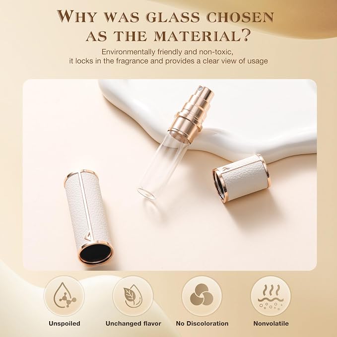 kuangre 10ml Atomizer Perfume Spray Bottle, Empty Cologne Dispenser, Portable Sprayer Travel Essentials for Many Scenes Gifts.