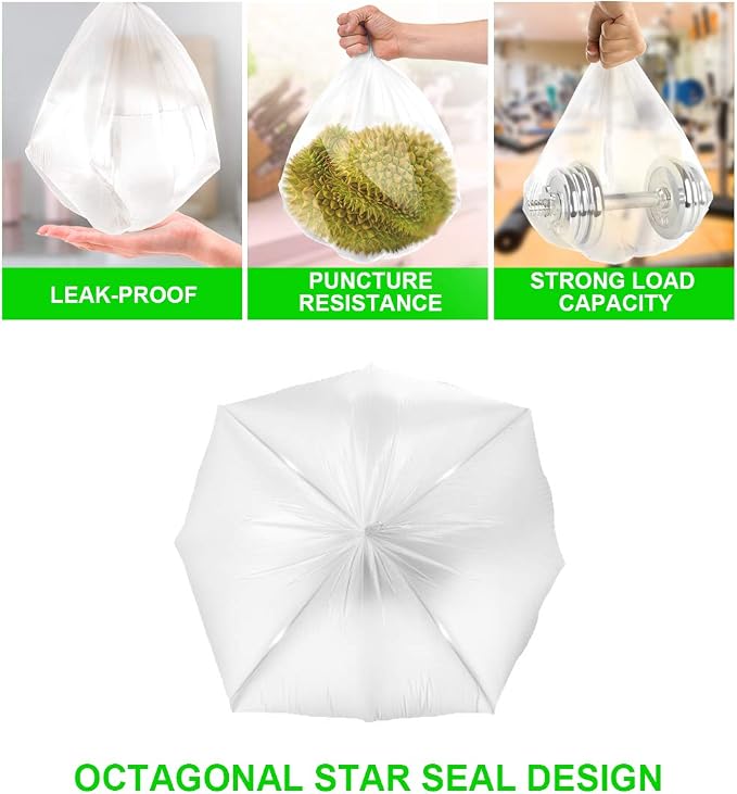Small Clear Trash Bags – FORID 2.6 Gallon Garbage Bags Wastebasket Bin Liners 220 Count Plastic Trash Bags for Bathroom Bedroom Office Garbage Can (220 count)