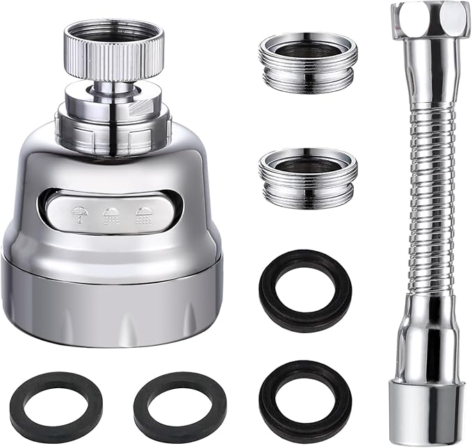 Kitchen Sink Faucet Sprayer Attachment, Movable Kitchen Tap Head 360° Rotatable, Anti-Splash Sink Sprayer Faucet Nozzle Head, Water Saving Faucet Aerator