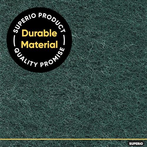 Scouring Pad Non-Scratching Scrubber Non-Scratch Cleaning Scrub Pads Heavy Duty Scouring Pad Reusable Kitchen Scrubbing Pad Pack of 21 Green, by Superio