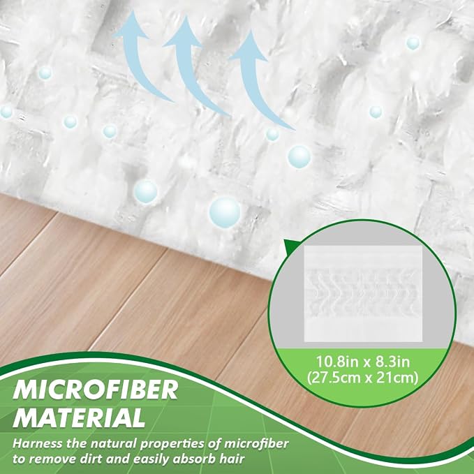 GLIMGLINT Heavy Duty Dry Sweeping Cloths Compatible with Swiffer Sweeper | Disposable Duster Mop Pads Refills for Floor Cleaning, Pet Hair, Dust and Dirt, Dry Cloths for Wood Floors, 100 Count ﻿