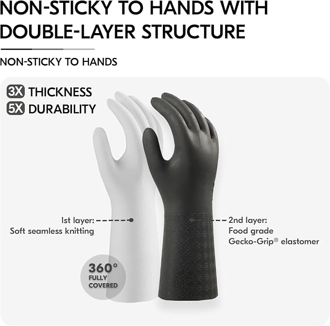Vgo... Men's Work Gloves,Abrasion & Tear Resistant,for Construction, Cement, Sewage, Drain Cleaning & Rough Tasks(TP1117)