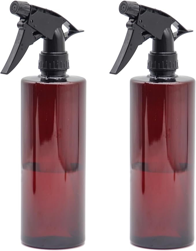 OFFIDIX 360°Plant Spray Bottle, 2 Pack/16 oz Amber Plastic Plant Mister | Fine Mist and Stream Setting, 470ml Water Empty Spray Bottles Mister for Hair, Cleaning, Plants, Upside Down Watering Can