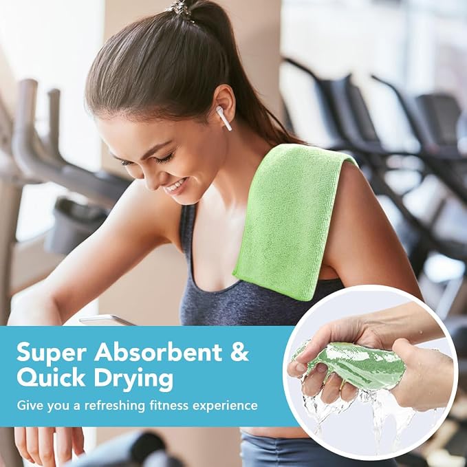 Orighty Washcloths Bulk, 200 Pack Microfiber Face Towels, 12x12 Inch | Highly Absorbent & Soft Feel, Multi-Purpose Wash Cloths & Hand Towels for Bathroom, Hotel, Spa, and Gym
