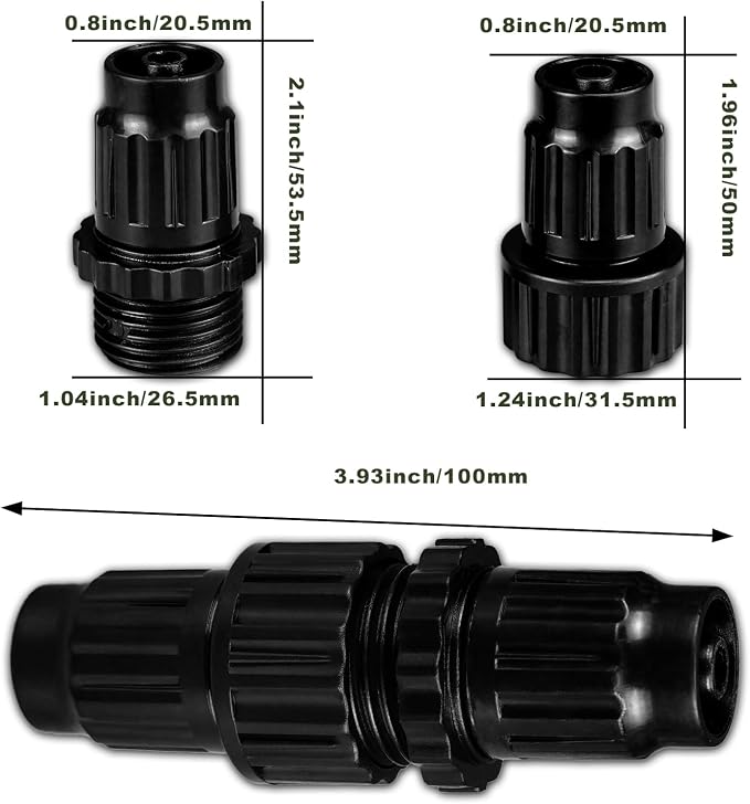 8 Pack Expandable Hose Repair Kit, Plastic Flex Hose Repair Kit Hose Female Male Connectors Accessories, Repair Connectors Will Repair ¾ Flex Hose Repair Kit. and Quickly