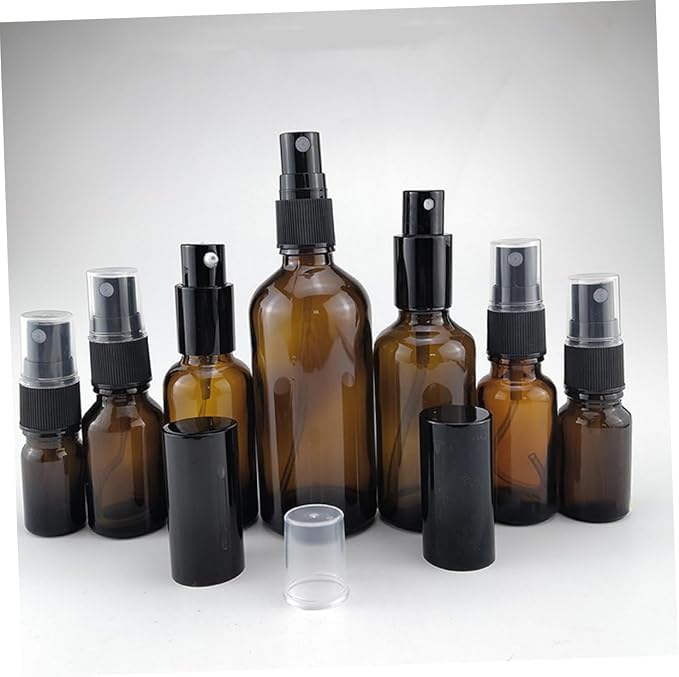 LIFKOME 5pcs Pressurized Spray Bottle Set Refillable Oil Bottle Pump for Travel Home and Spa