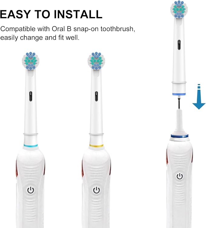 Toothbrush Heads for Oral B, 4 Pack Professional Electric Toothbrush Replacement Heads Medium Soft Dupont Bristles Replacement Toothbrush Heads Precision Clean Brush Heads Refills