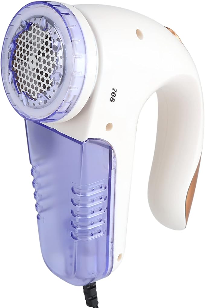 Electric Fuzz Remover for Clothes, Portable Lint Shaver with Stainless Steel Blades, Large Visible Compartment Sweater Fabric Defuzzer, Corded Fabric Shaver (US Plug 110V)