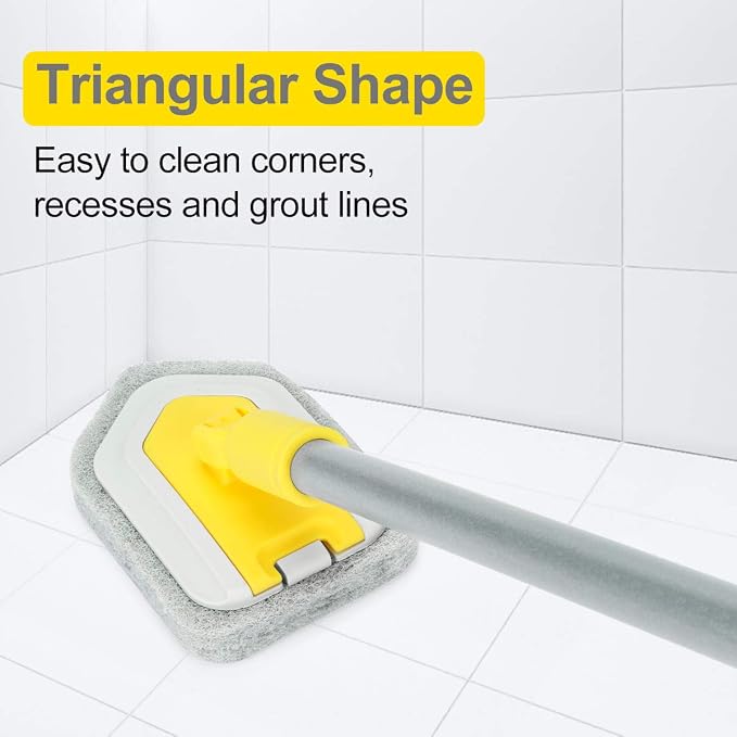 Scouring Pad Bristles Brush Refill Fit Lalafancy Bathtub Cleaning Brush | Scrubber Brush Replacement Refills, Scrubber Sponge Refills, Non-Scratch Pads for Bathtub, Tile, Sink, Shower Wall & Floor