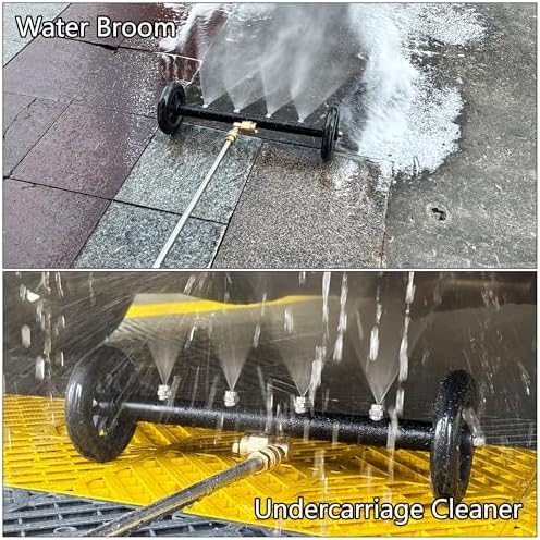 Tool Daily Dual-Function Undercarriage Cleaner 16 Inch, 3 Extension Wand | Underbody Car Wash Water Broom, Surface Cleaner for Pressure Washer, 4000 PSI
