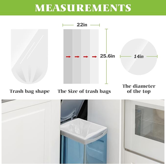 8 Gallon 220 Counts Unscented Medium Trash Bags,Fit 7,8,9,10 Gal Garbage Bags by Teivio, 30 Liter Thick Bathroom Can Bin Liners,Plastic Bags for Home Office Kitchen, Clear | Fit 25-30 Liters,6,7,8,9Gal,Small Plastic Waste Basket Bins Can Liners for Hom...