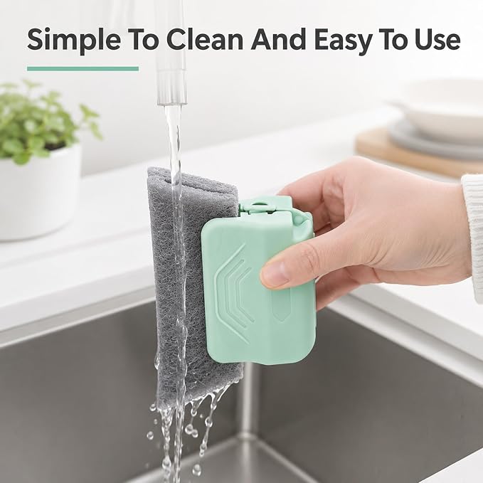 Qianyu Window Track Cleaner Tool, 3 Pcs Plastic Groove Cleaning Brushes Handheld Cleaning Brush Set Window Groove Cleaner for Windows Slides Tile Lines Shutter Narrow Gaps Tile Grout Lines