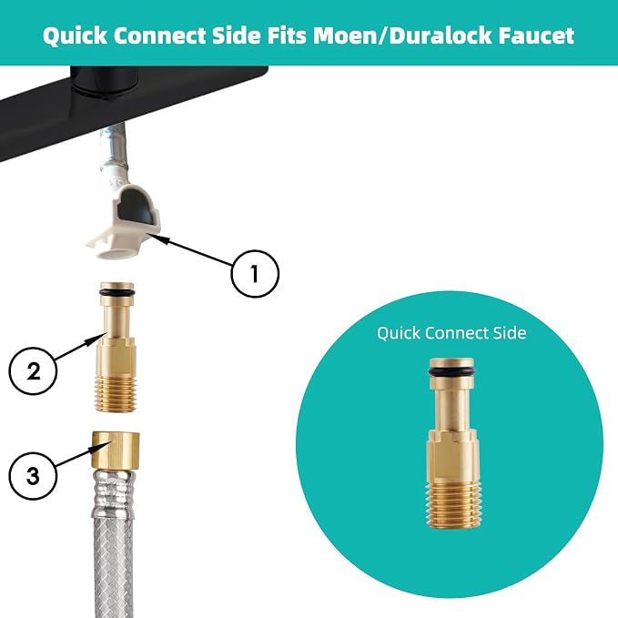 Universal Kitchen Faucet Sprayer Attachment/Hose/Holder, Oil Rubbed Bronze | Compatible with Moen/Delta Faucet Sprayer Replacement, Kitchen Sink Side Sprayer Head