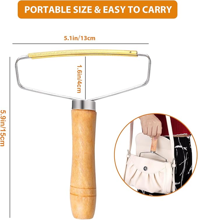 Manual Clothes Fuzz Shaver, Portable Lint Remover, Sweater Clean Tool, Double Sided Fuzz Remover for Removing Dust and Pet Hair from Clothing, Furniture, Curtain, Blanket, Couch