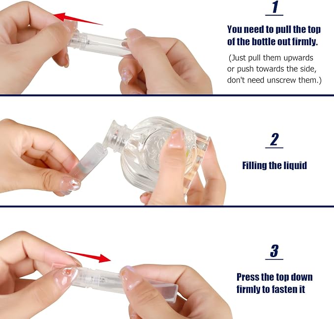 Fandamei Mini Spray Bottle, 10 Pack 5ml Mini Plastic Spray Bottle Empty, Fine Mist Refillable Mini Perfume Bottle, Perfume Atomizer, Small Sample Containers, Plastic Portable Travel Bottle, Clear