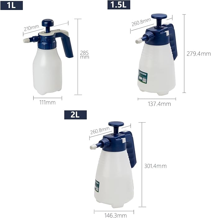 Gone Pump Action Pressure Sprayer Handheld Pump Garden Spray Bottle Multi Purpose Plant Watering Car Cleaning Pressurized Sprayer Gardening Tools Weed Control,1l
