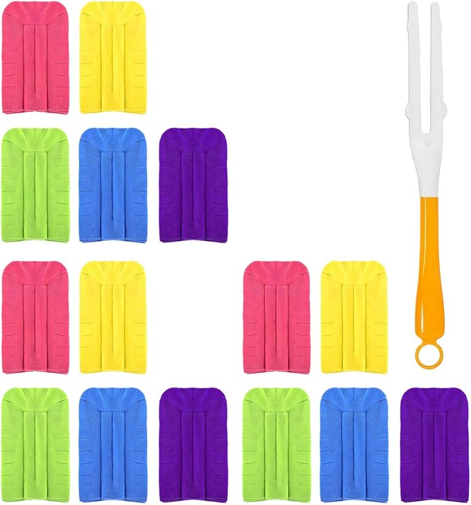 Washable Dusting Set Complete Rotation for Every Marks Needs on Surfaces Floors Household Supplies