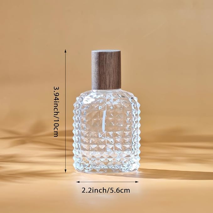 50ml/1.7 Oz Glass Spray Bottle Perfume Atomizer Empty Refillable | Perfume Travel Spray Bottle,Fine Mist Cologne Perfume Container with 3 Kinds of Dispenser
