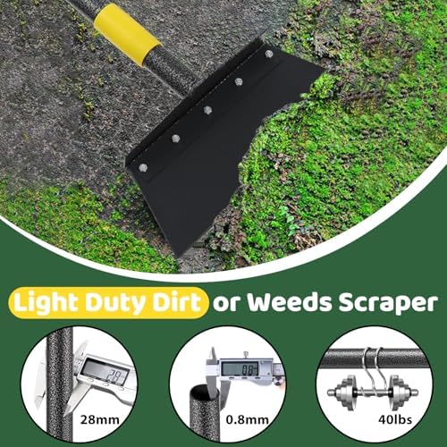 Ice Scraper, Snow Shovel, 2 Spades, 60" Detachable Garden Flat Shovel Scraper, Multifunctional Garden Cleaning Shovels,Heavy Duty Floor Scrapers for Weeding, Edging, Driveway Snow Ice Removal
