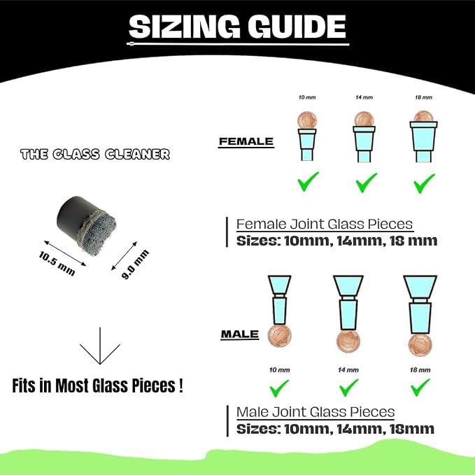 The Glass Cleaner Magnetic Kit | Mini/Small, 9.5 mm Size | For Water Pipes, Vases, Windows, Aquariums and Small & Unique Sizes | Cleans Hard to Reach Stain | Magnet Glass Cleaner | Free Scrubber Pads