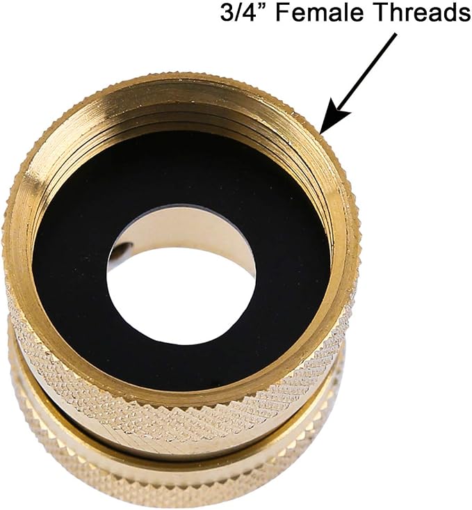 Garden Hose Quick Connect Brass Hose Quick Connectors Fitting For Garden Watering 3/4"GTH (3 Female Coupler+ 6 Male Nipples)