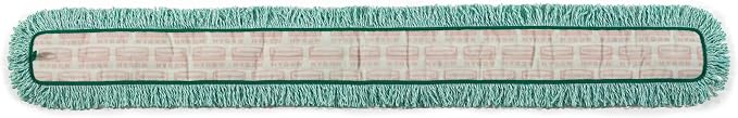 Rubbermaid Commercial Products HYGEN 60 inch Microfiber Dust Pad with Fringe, Green, For Janitorial/Professional Cleaners and Heavy-Duty industrial Cleaning/Dusting/Sweeping